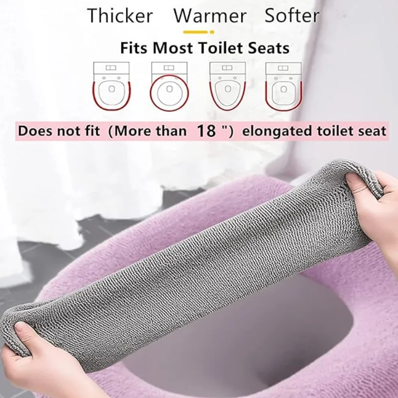 Thicken Toilet Seat Cover Mat Winter Soft Washable Closestool Mat Seat Case Toilet Lid Pad Bidet Cover Bathroom Accessories