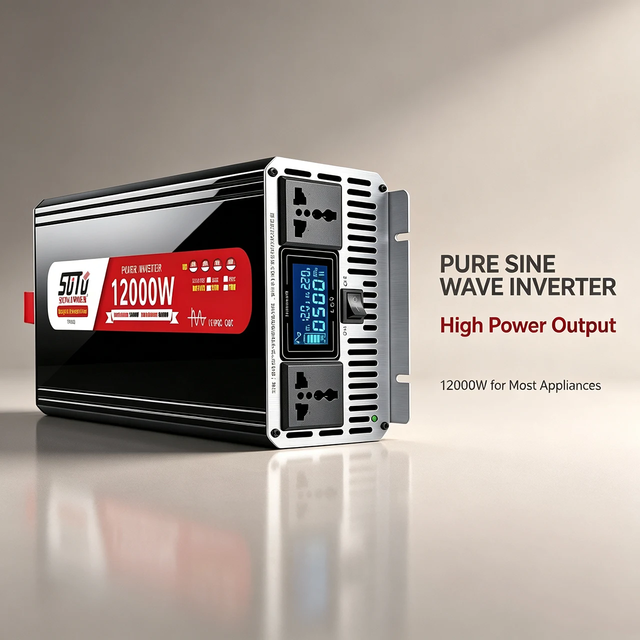 Pure sine wave inverter  12V24V 12000W  to 220V 50HZ  110V 60HZ car home high power battery solar power converter universal