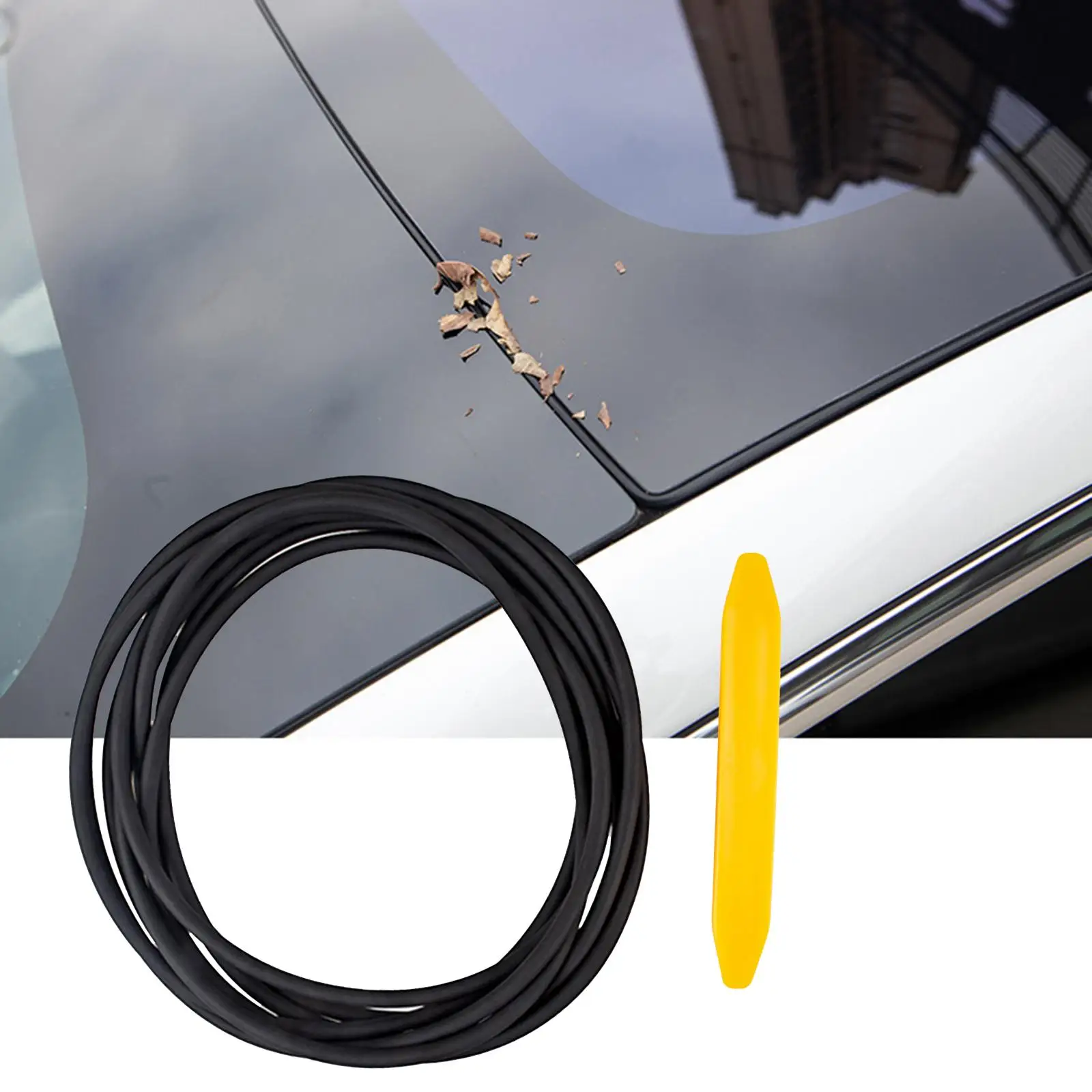 Sunroof Seal Strip Noise Reduction Waterproof Weather Strip with Installation Tool Skylight Sealing Strip for