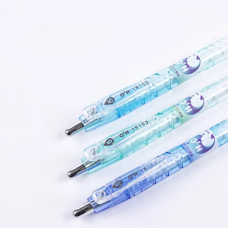 Colin 12PCS Limited Edition Gradient Bottle-Inspired Press Gel Pen Trendy 0.5mm Quick-Dry Water Gel Pen for Students