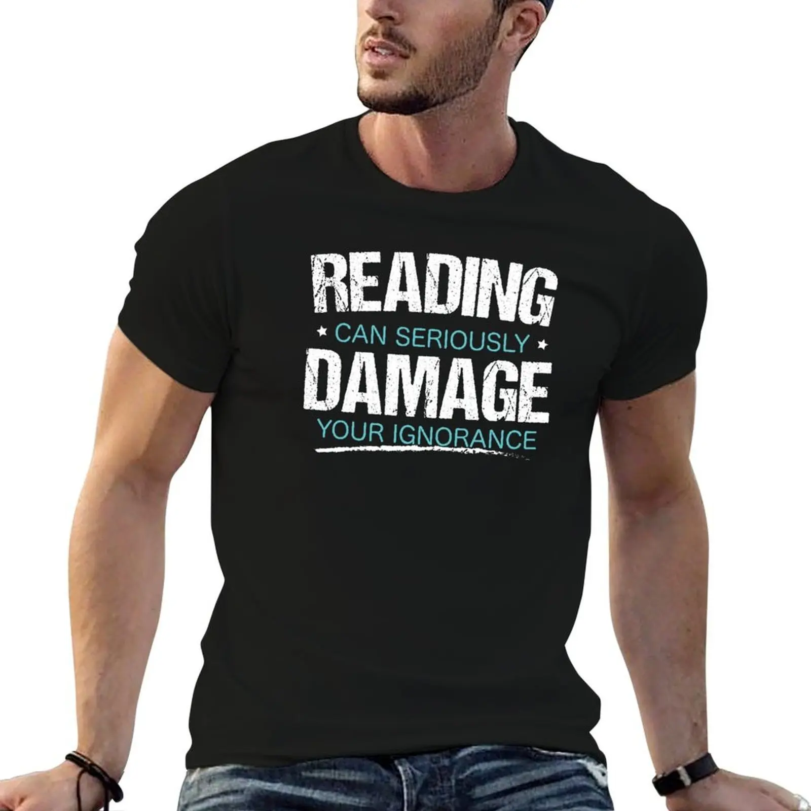 Lecture : une chose qui peut vraiment compromettre votre ignorance - T-shirt simple et décontracté à manches courtes