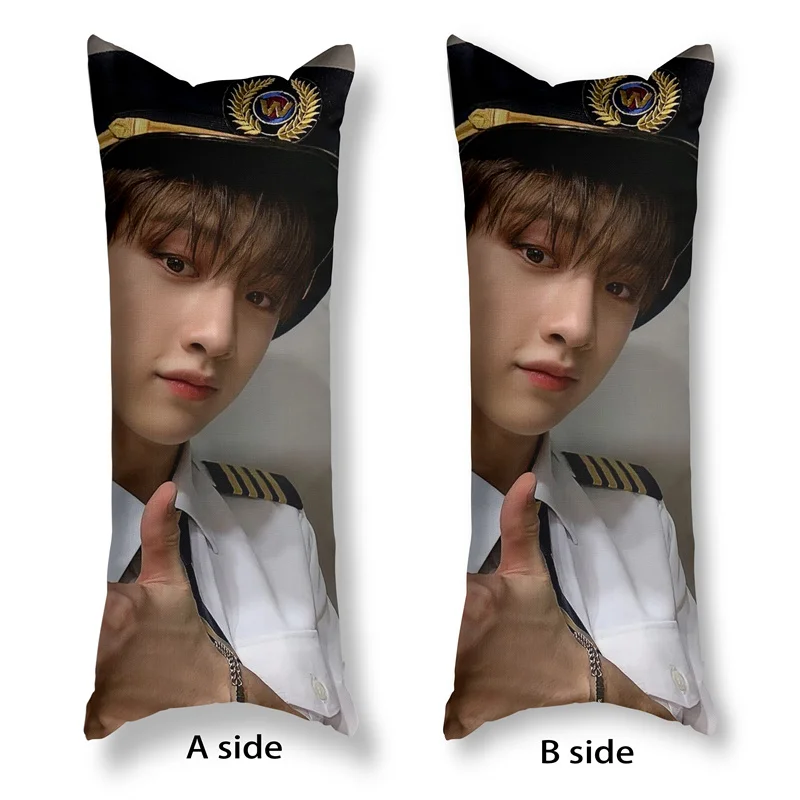 Full Body Pillowcase Bang Chan Celebrity for Home Decorative Throw Pillows Cover Invisible Zippered Full Size for Sofa Bed