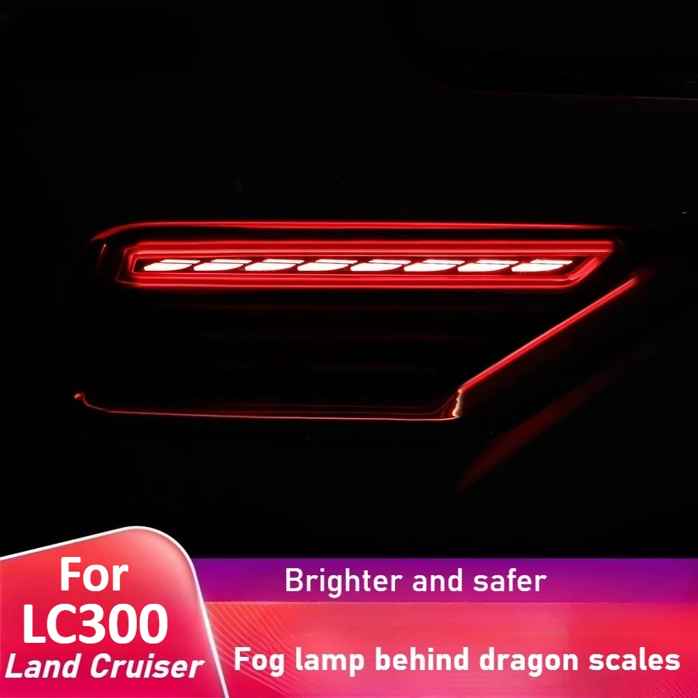 

For Land Cruiser LC300 2022 2024 rear bumper turn signal special land patrol dragon scale fog lamp original factory