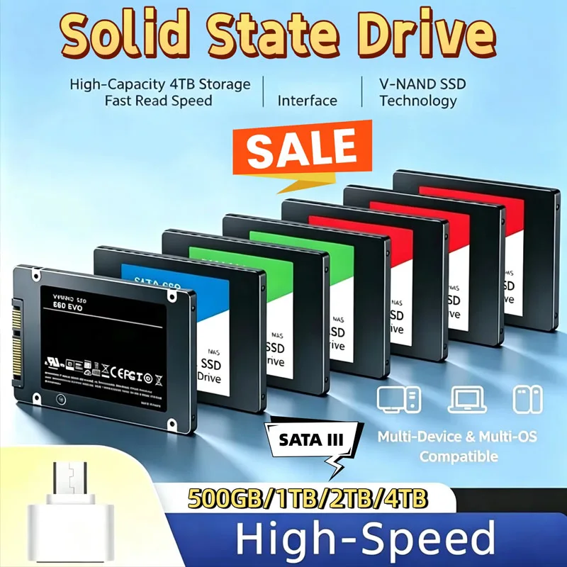 NEW 500G 1TB 4TB Solid State Disk SSD High Speed 2TB Internal HDD Hard Drive Sata3 2.5 Inch For Laptop Microcomputer Desktop