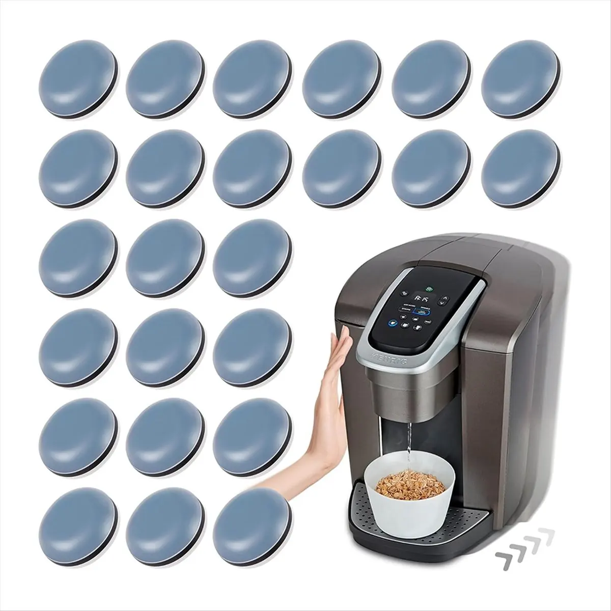 N14R Top Appliance Sliders for Kitchen 24 PCS Self-Adhesive Small Kitchen Finds Appliance Slider Hacks Easy to MovIing