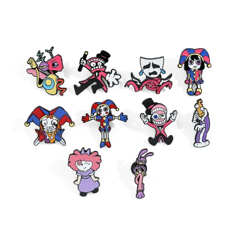 Hot The Amazing Digital Circus Series Creative and Personalized Brooch Cartoon Character Printing Exquisite Backpack Badge Gift view 4