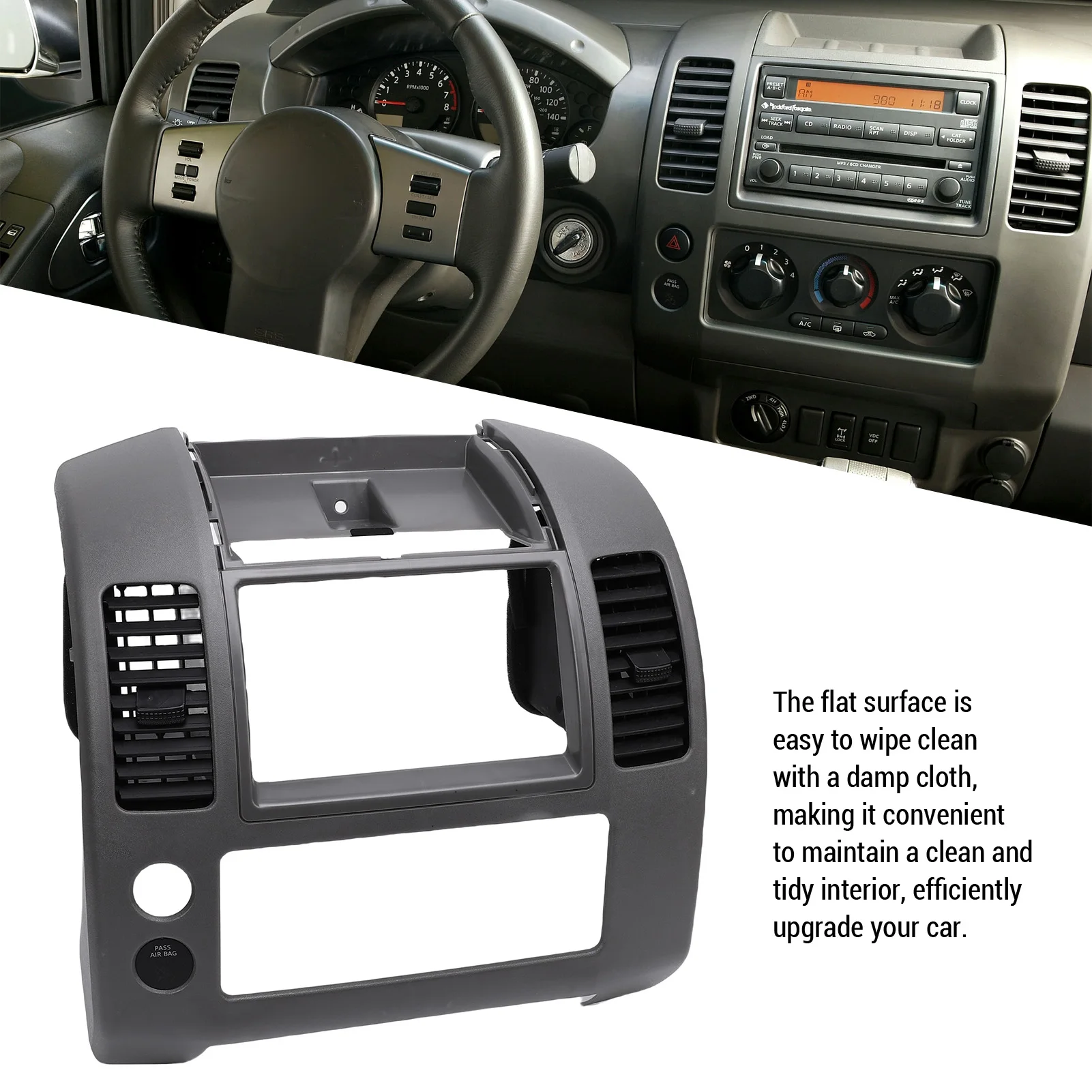 

68259 ZP16D Декоративная накладка на центральную консоль приборной панели, замена для Frontier 2005-2020, для автомобиля