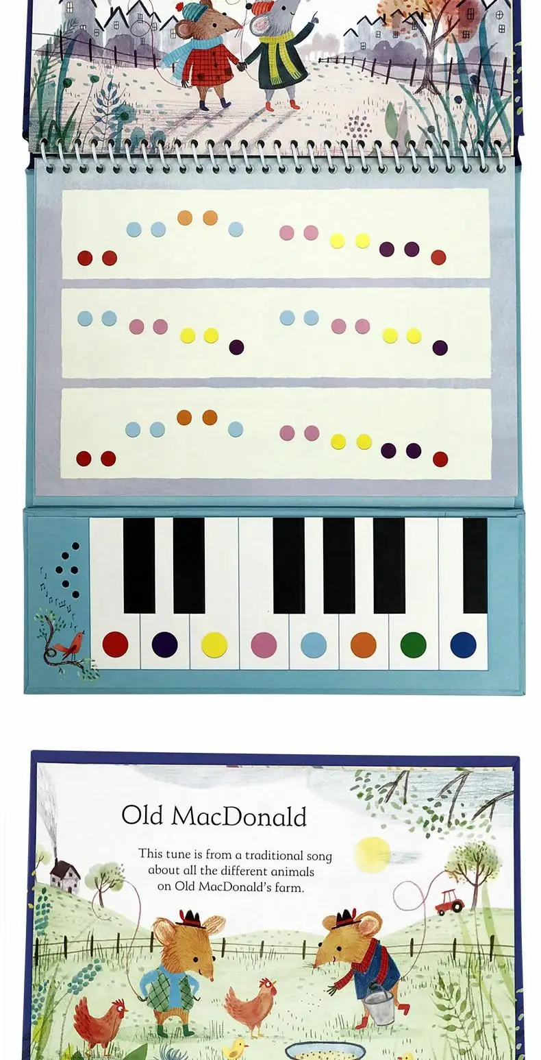 My First Keyboard Book Musical Books, Children's Piano Music Learning aged 3 4 5 6, English Audiobooks books, 9781409582403