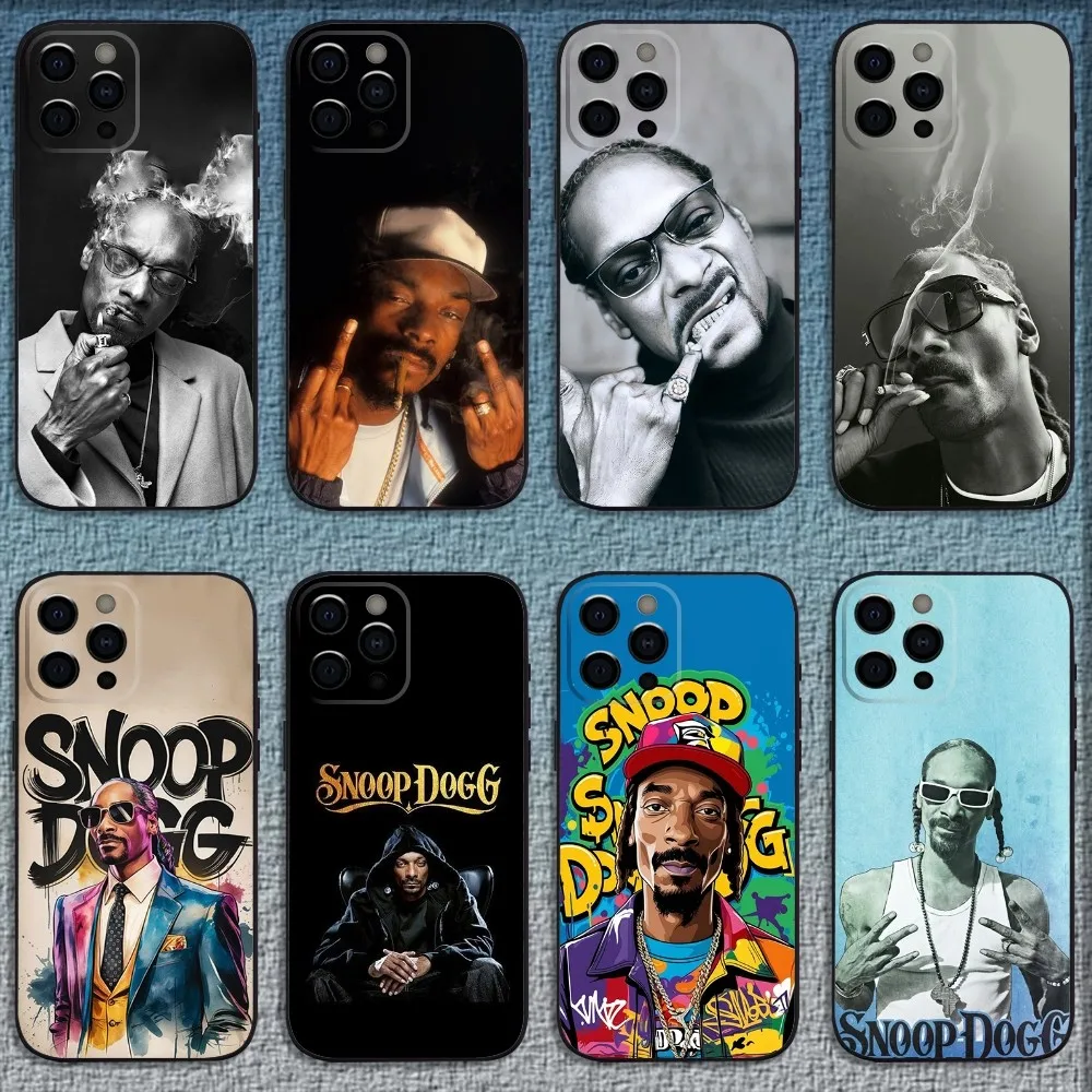 

Rapper S-Snoop D-Dogg Phone Case For iPhone 16,15,14,13,12,11,Pro,X,XS,Max,XR,Plus,Mini Soft Black Cover