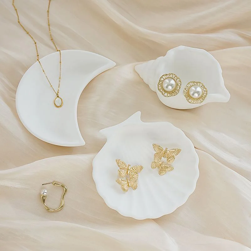 ของตกแต่งห้องนั่งเล่นจากเปลือกหอยและยิปซัม ของประดับตกแต่งห้องโถง ถาดใส่ของขวัญขึ้นบ้านใหม่ อุปกรณ์ประกอบฉากถ่ายภาพ