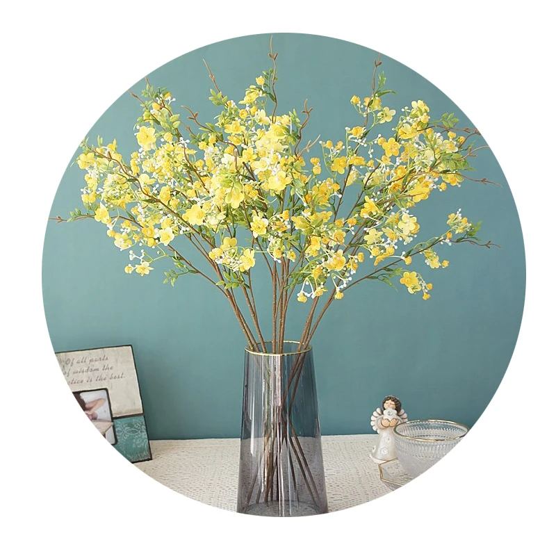 64cm simple petites fleurs perle prune fleur artificielle fleur en soie ménage salon étude cour scène décoration fleur