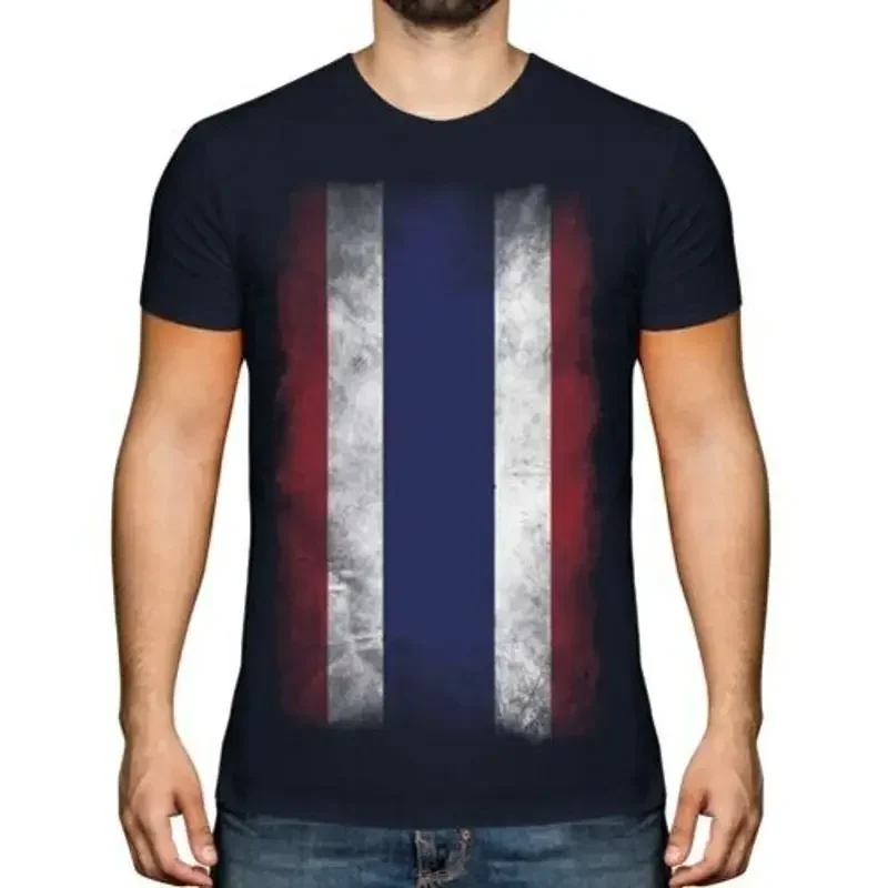 Thailand Faded Flag T-Shirt Mueang Thai Consumption Effect