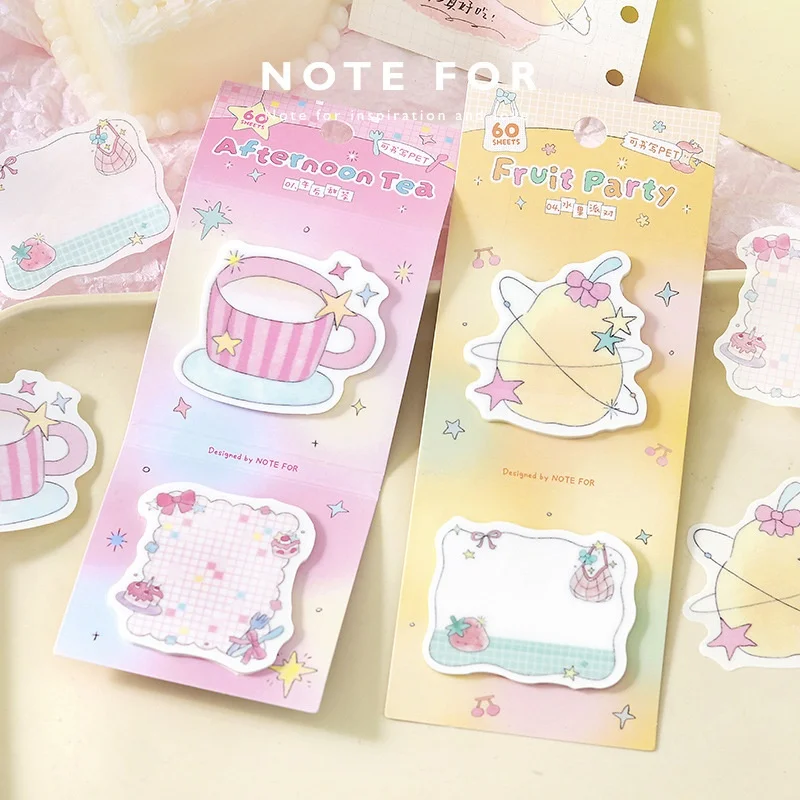 24pcs/lot Kawaii Fruit Afternoon Tea Memo Pad Cute N Times Stationery Label Notepad Bookmark Post School Supplies