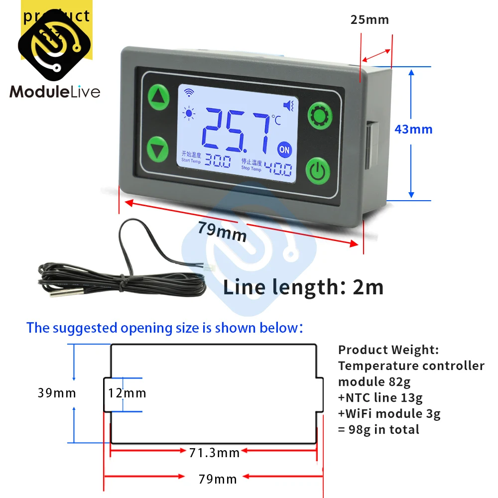 ST30 SA30 LED Digital Thermostat for Incubator WIFI Remote Temperature Controller Thermoregulator Relay Heating Cooling AC 110V