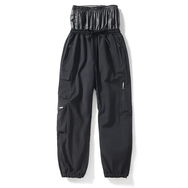 2025 Unisex Ski Pants Waterproof Windproof Insulated - Multi Pockets, Drawstring & Elastic Cuffs for Skiing Snowboarding