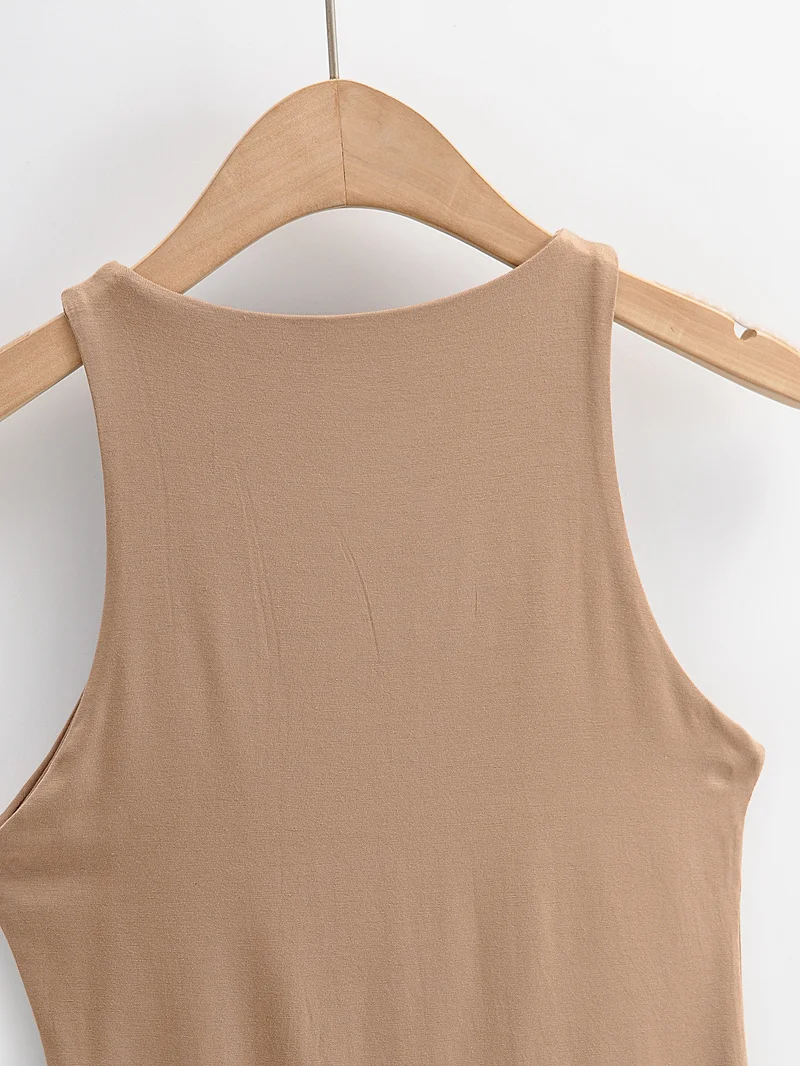 Slim Fit Strapl Body Dames Zomertop Bovenkleding Dun ouldervest Geen Sve Ondergoed Street Sle Kleur