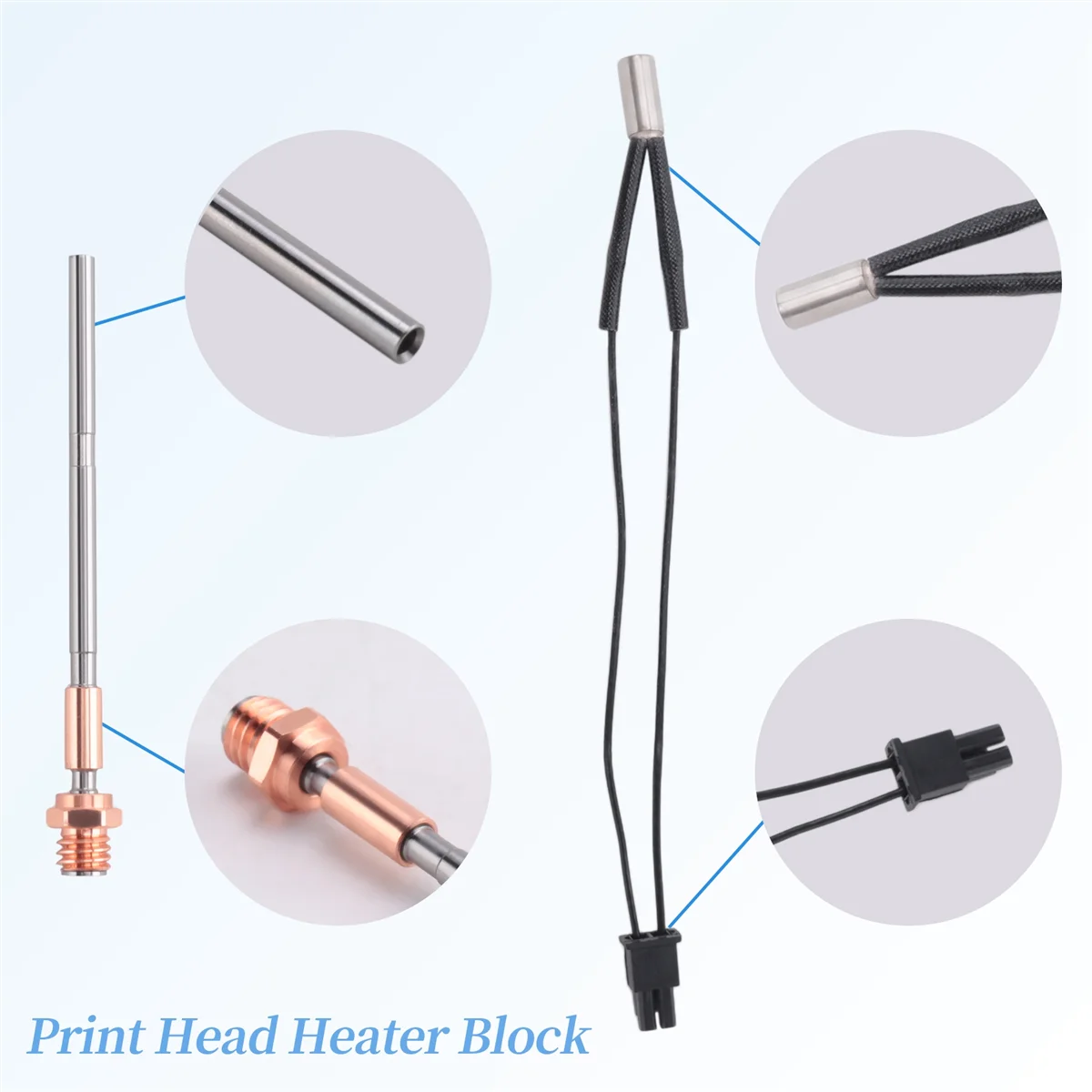 Hotend for Prusa I3 MK4/XL Print Head Heater Block 0.4mm Nozzle 24V 40W Heating Thermistor Silicone Cover Extruder Kit G