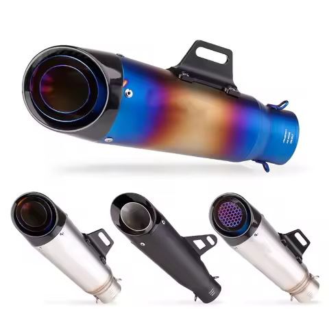 51mm 60mm Universal Motorcycle Exhaust Muffler Steel Pipe escape moto FOR gp project with DB killer gsxr 750 CBR10000 Z1000