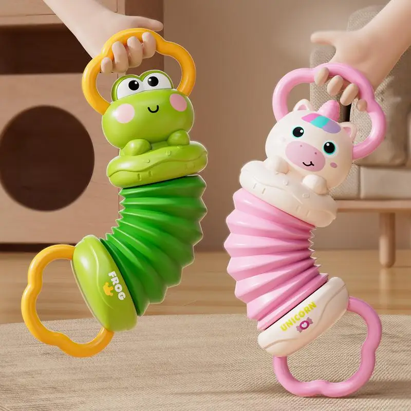 Baby Frog Accordion Sensory Toy Soft Sound Non-Toxic Safe For 1-3 Years Toddlers Early Educational Play Gift