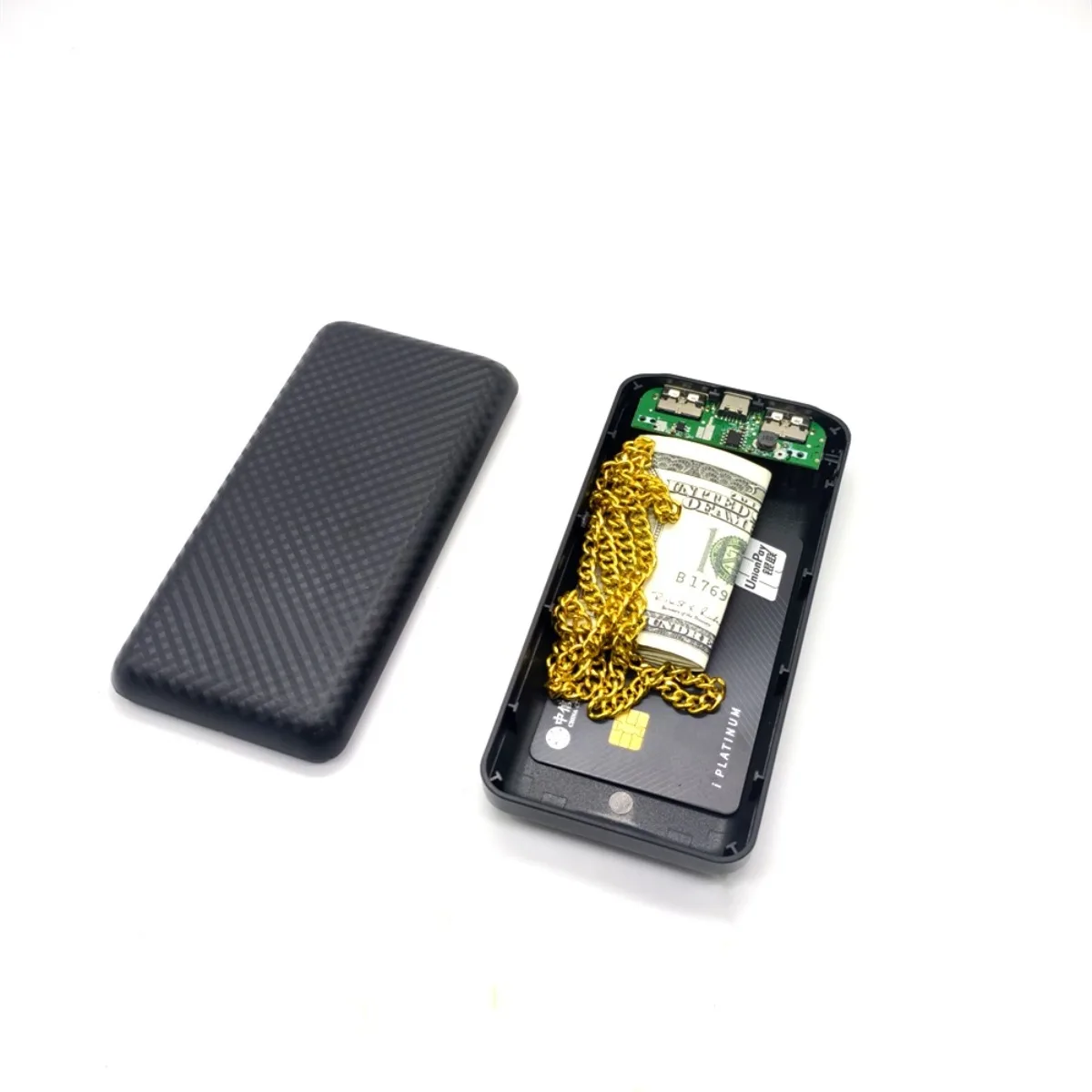 Large capacity creative storage box invisible mobile power supply appearance safe storage box, can hold smoke