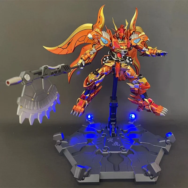 

Twelve Zodiac Series Tiger Alloy Movable Skeleton Illuminated Platform Finished Product Mecha Model Toys Collect Gifts