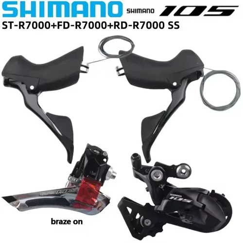 Grupo SHIMANO R7000 105 R7000 2x11s Desviadores Desviador delantero de bicicleta de carretera + Desviador trasero + Actualización de palanca de cambios de 5800