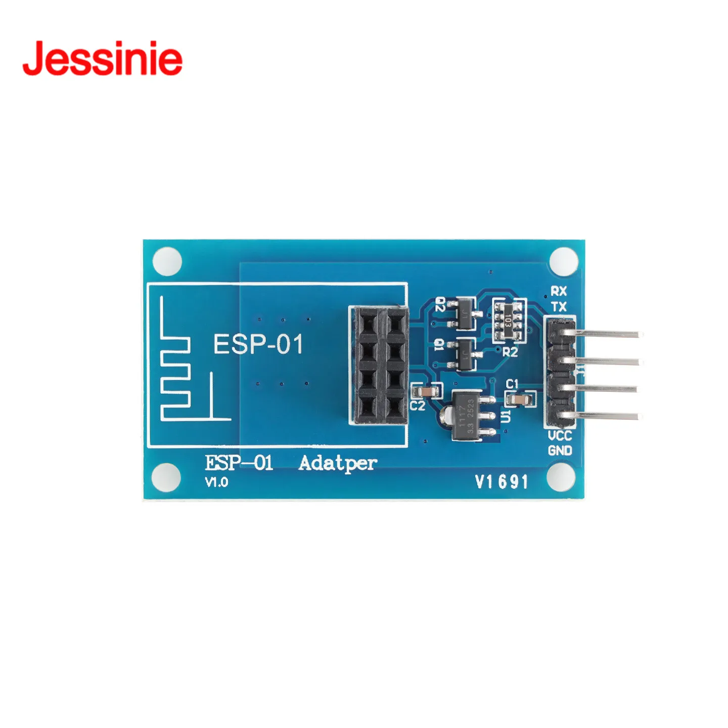 10pcs/1pc ESP8266 ESP-01 ESP-01S Serial WiFi Wireless Adapter Transceiver Module 3.3V 5V ESP01 Breakout Board PCB For Arduino