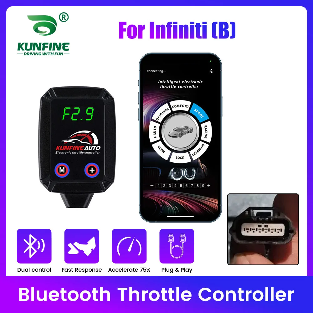 

APP Bluetooth Car Electronic Throttle Controller Pedal Box Racing Accelerator Potent Booster For Infiniti (B) Tuning Parts