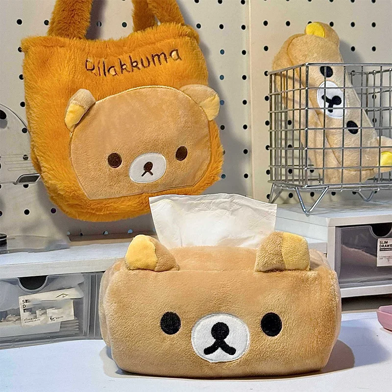 حقيبة Rilakkuma Kawaii Cartoon Anime حقيبة يد كروس لمستحضرات التجميل والسفر حقائب تخزين للنساء والفتيات هدية عيد الميلاد والكريسماس #1