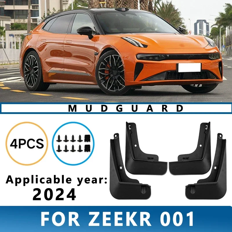 

Mud Flaps Fit for ZEEKR 001 2024 Mudguards Tire Fenders Splash Proof Accessories Wheel Guards 4ps