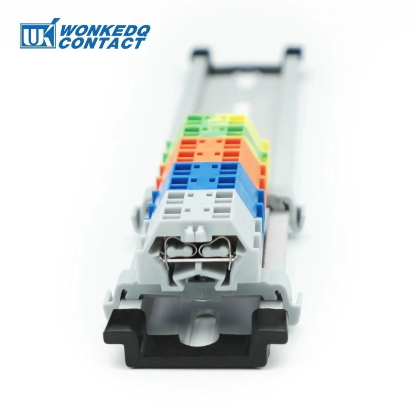 10Pcs 260-331 Mini Terminal Block 4-Conductor Spring-cage Din Rail Connector With Fixing Flange