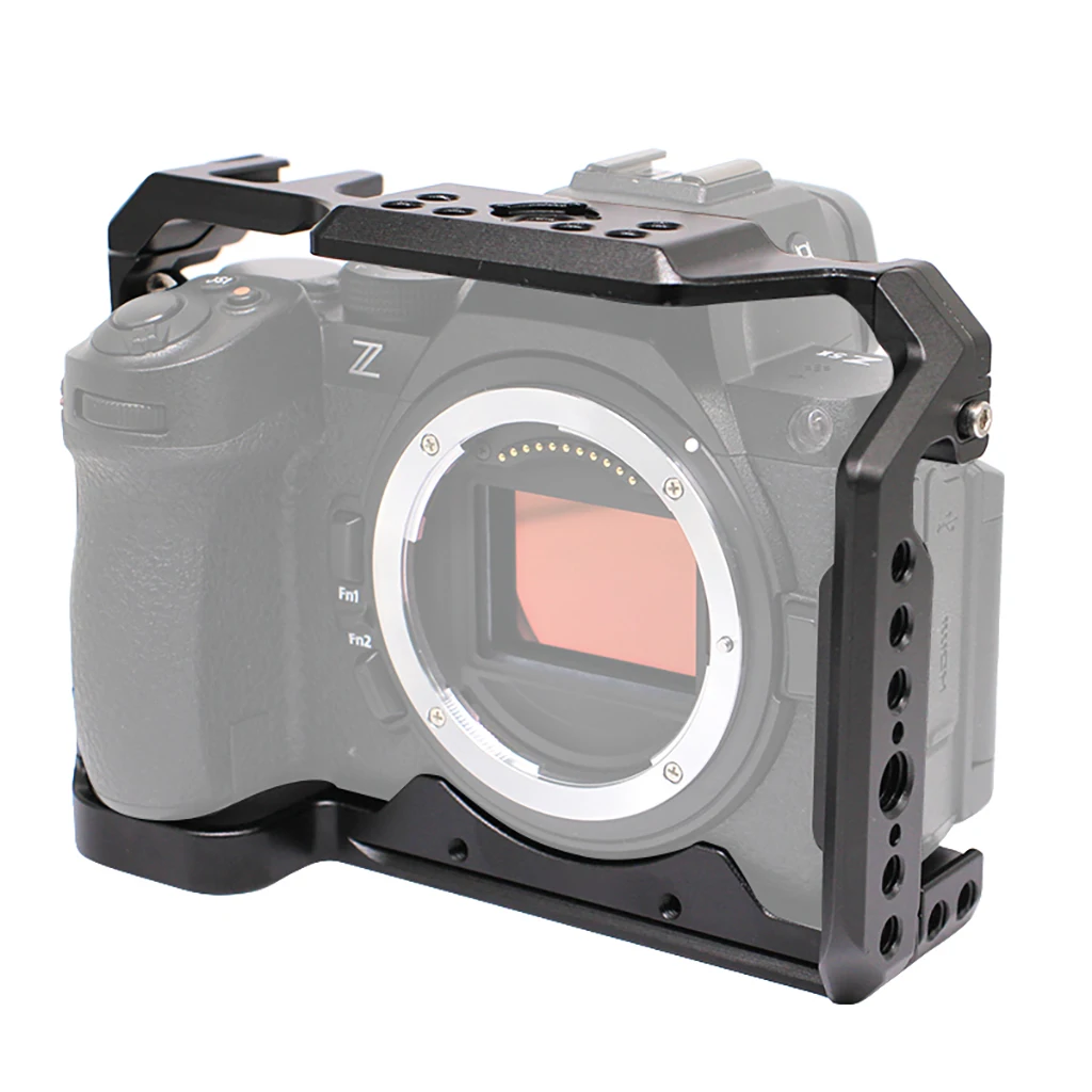 Kamerakäfig für Nikon Z6III / Z5II Z6II Z7II Z5 Z6 Z7 mit Kaltschuhhalterung 1/4 3/8 Zoll Locherweiterungsrahmen aus Aluminiumlegierung – Detail 6