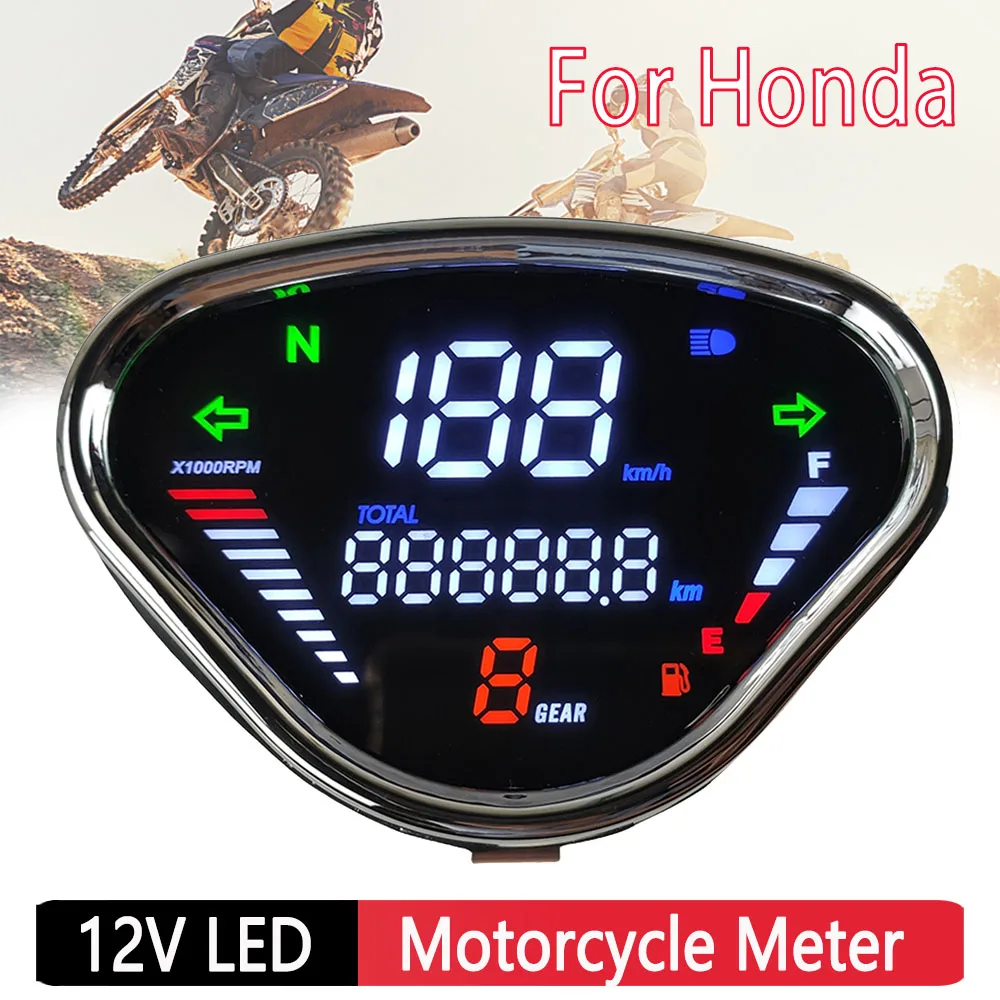 Motorcycle Meter Speedometer LED Digital Dashboard Tachometer for Honda DAX 70 DAX70 Jialing70 DAX ST50 ST70 CT50 CT70 CT90 CL50