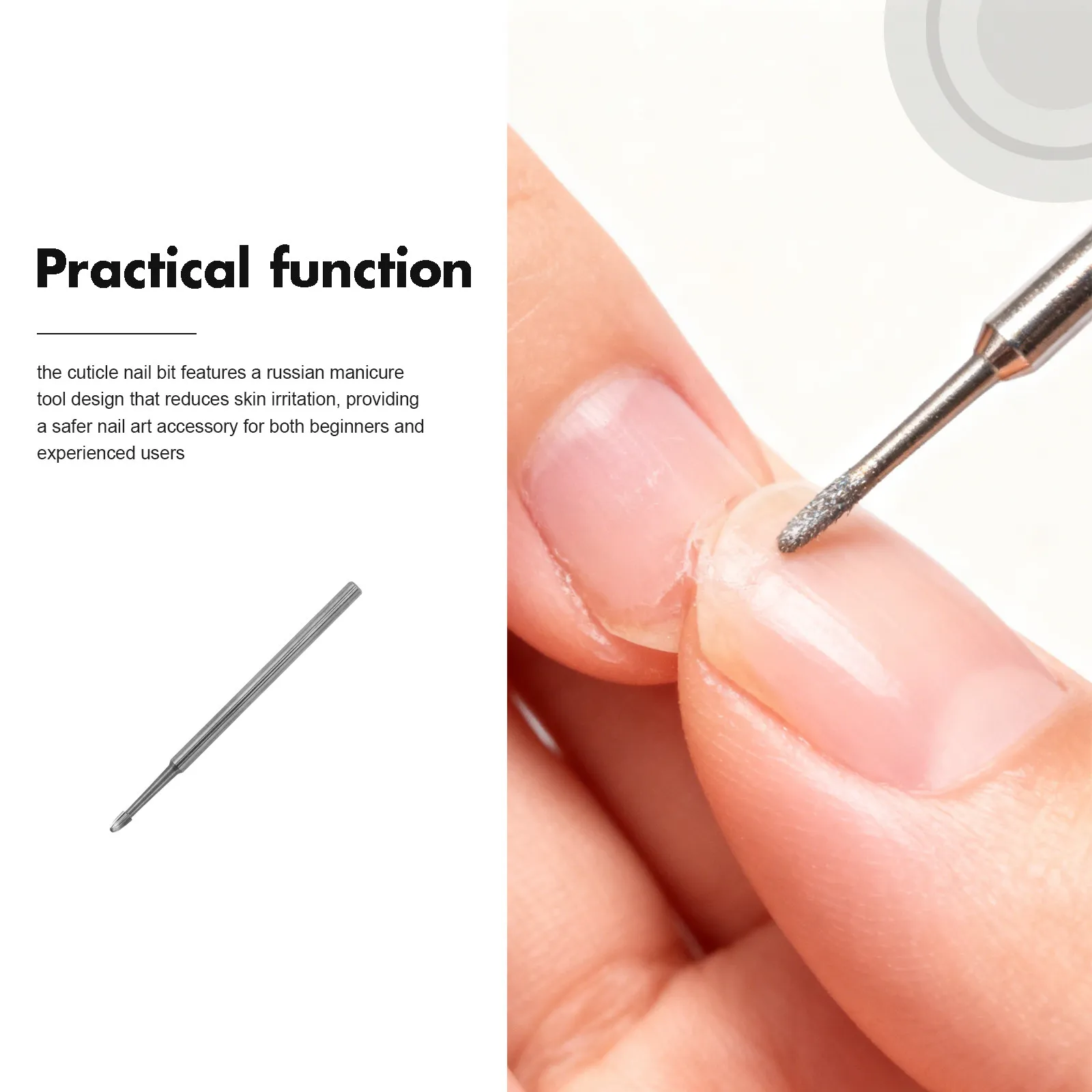 Taladro Eléctrico de Carburo para Uñas, Limpieza de Cutículas, Manicura para Principiantes, Eliminación de Piel Muerta