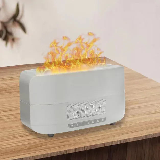 

New Arrivals Cool Mist Ultrasonic 400ML Led Room Aroma Essential Oil Diffuser Portable H2O FLame Air Fire Humidifier With EU US