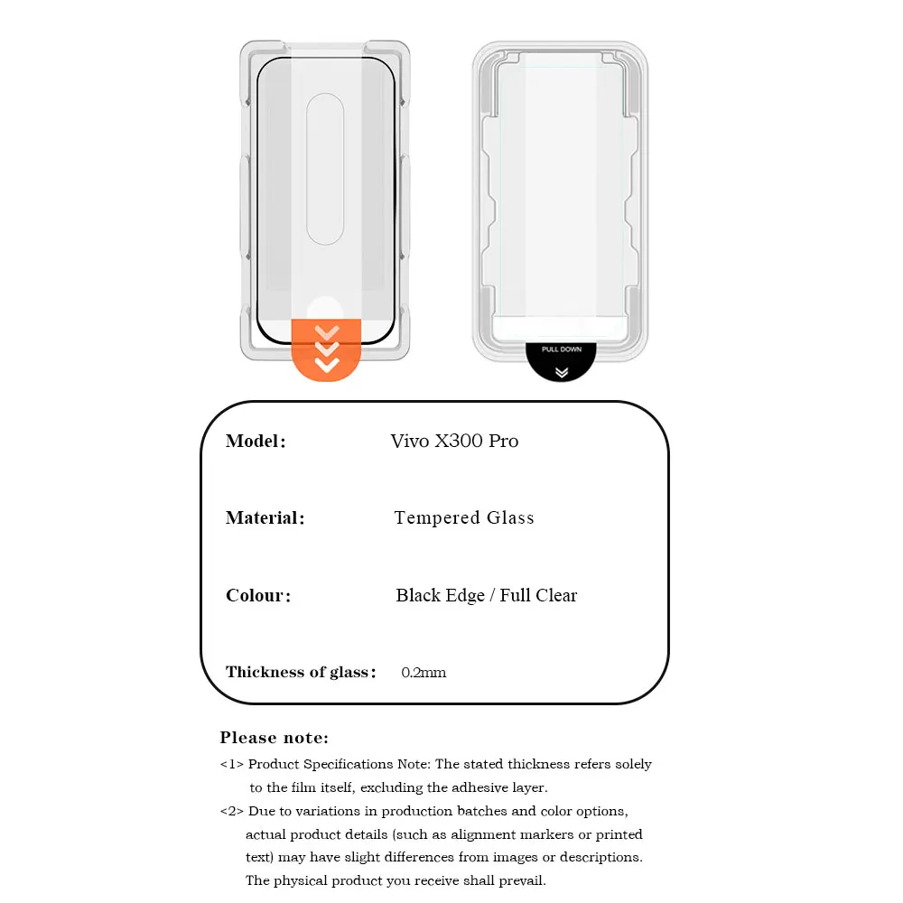 Lereach Displayschutzfolie aus gehärtetem Glas für vivo X500 Pro Max X300 Ultra X500Pro X300 Pro X300S mit staubfreier Positionierungsbox – Detail 10
