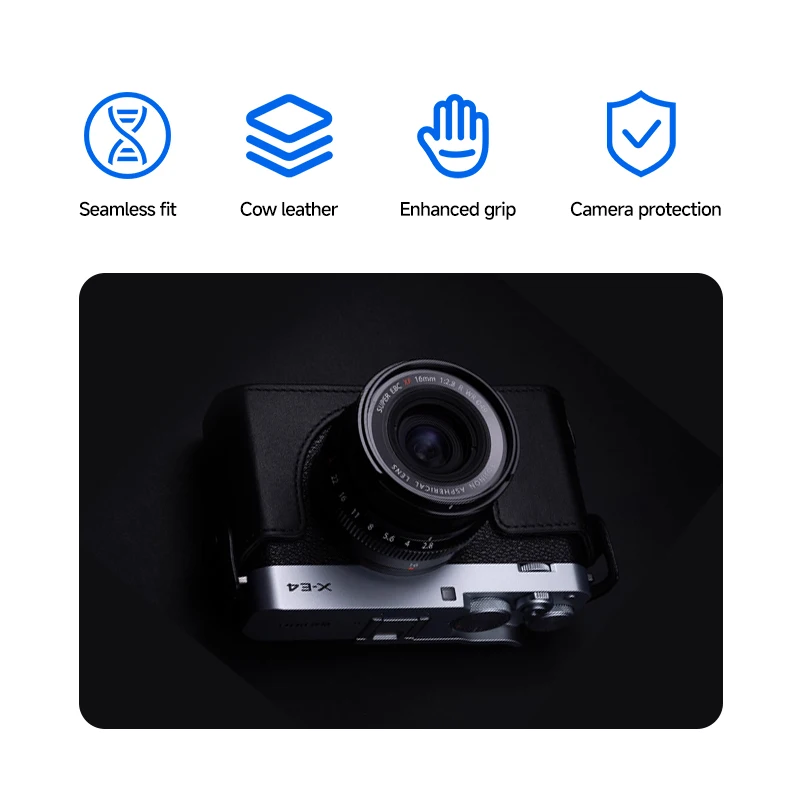 Funda de cuero PU GB-001 para cámaras Fujifilm X70 X100vi X-A3 X-A7 X-E1 XE3 X-E3 X-pro3 XQ1 X-T2 X-T10 X-T50