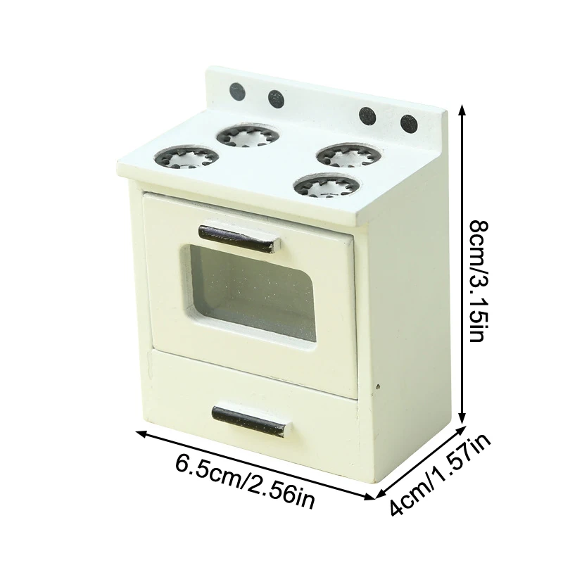 1/12 casa de muñecas simulación estufa de Gas modelo casa de muñecas Mini cocina utensilios de cocina muebles decoración muñecas juguetes para juego de imitación