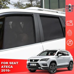 For Seat Cupra Ateca 2016-2023 Car Sunshade Shield Magnetic Rear Side Baby Window Sun Shade Visor Front Windshield Curtain