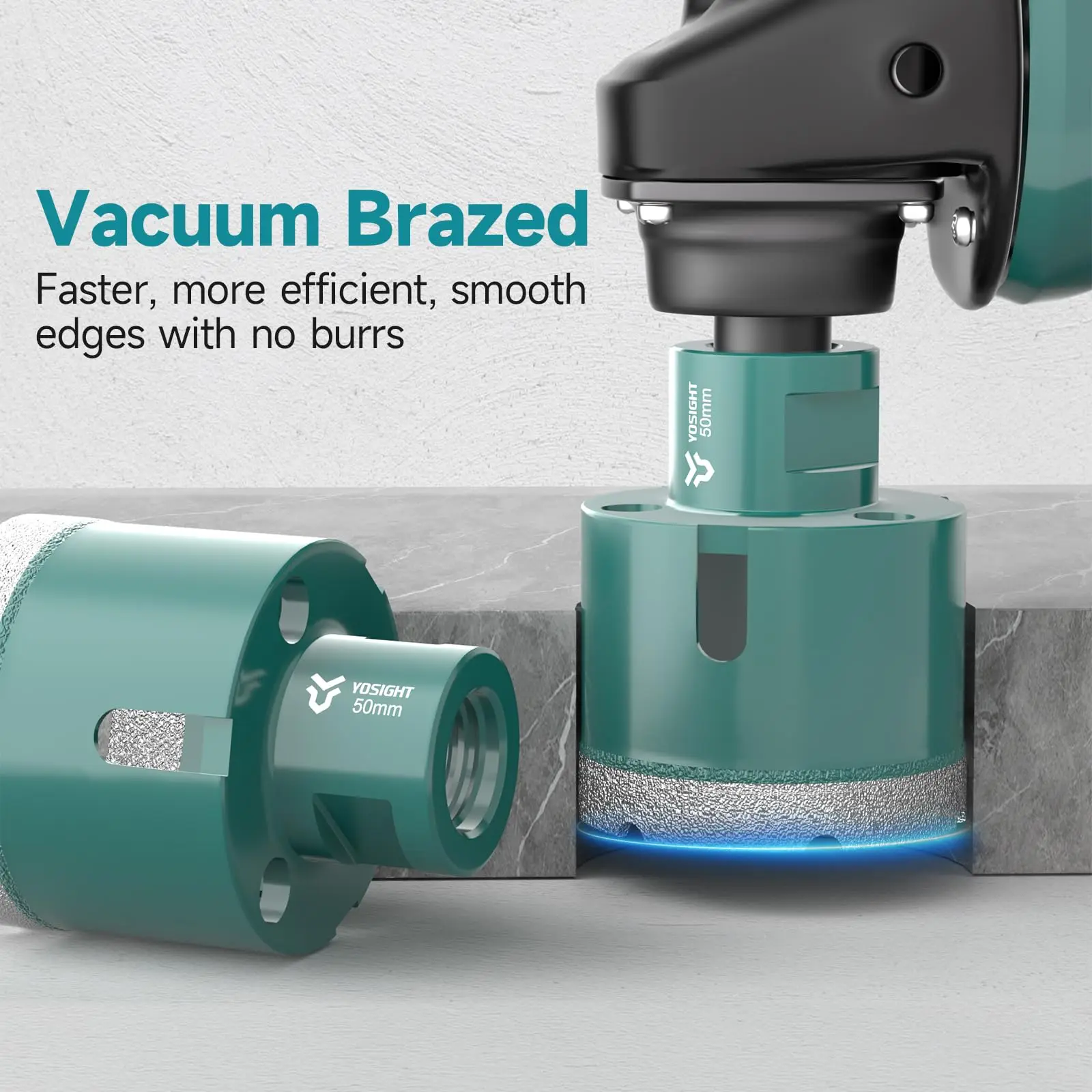 1 Piece Diamond Brazed Core Dry Drill Bit 6-100mm – for Porcelain Tiles, Marble, Glass & Granite | Hole Saw Cup Wheel Accessory