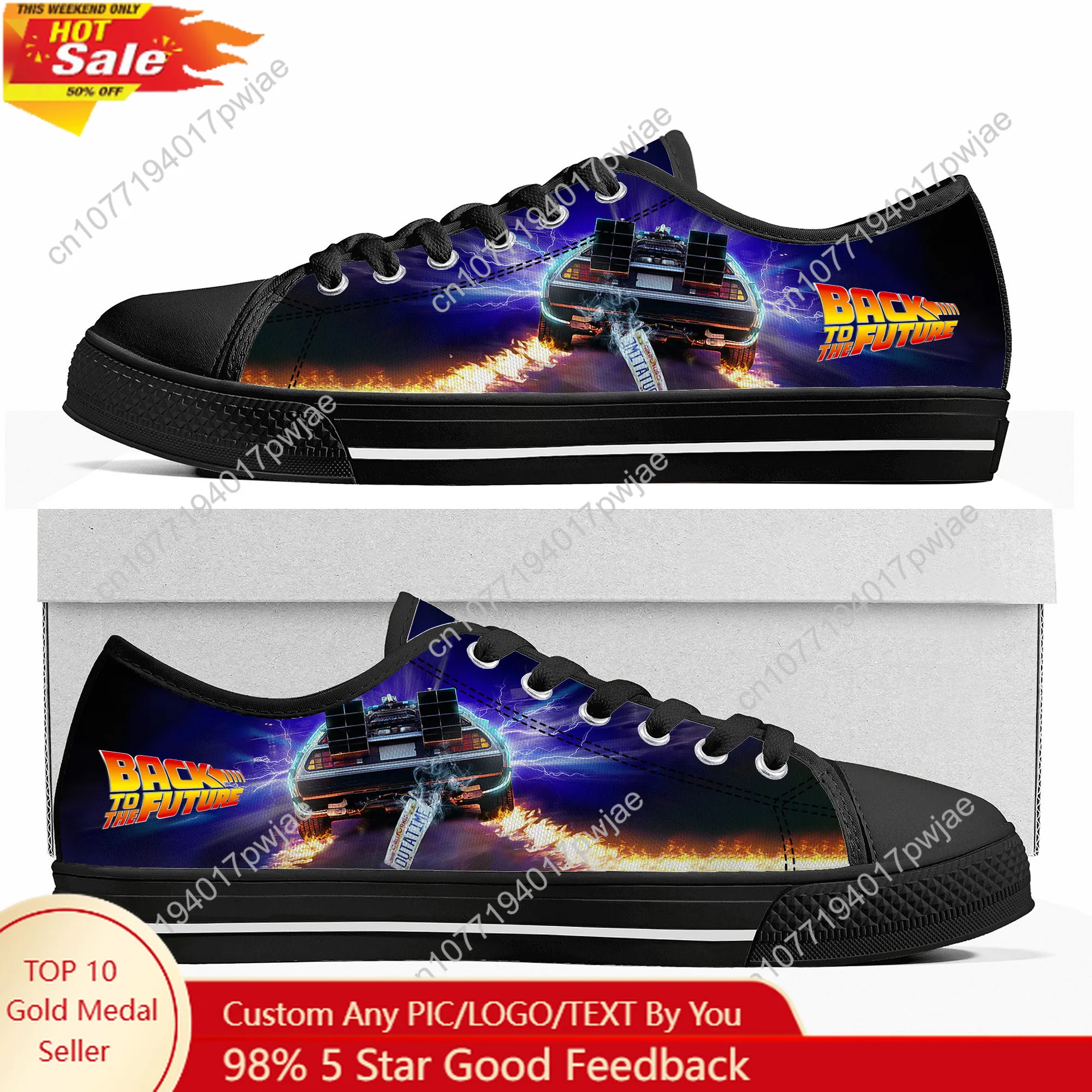 

Back to The Futures Science Fiction Movies Low Top High Quality Sneakers Mens Women Canvas Sneaker Casual Custom Shoes