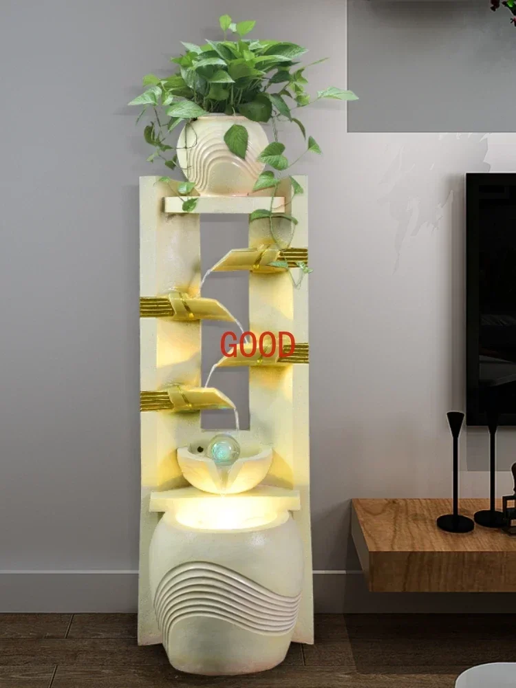 Circulation Water Fountain Rockery Fish Tank Landscape Humidifier Fortune Floor Ornaments