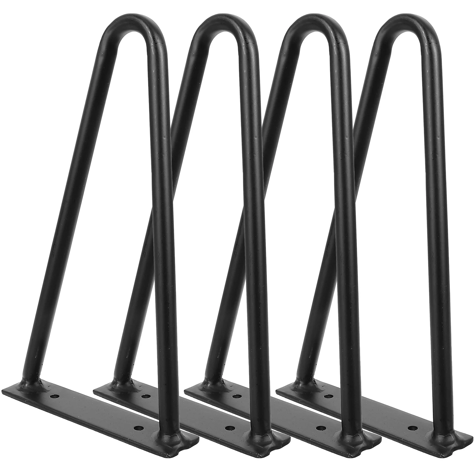 

4 Pcs Black Metal Hairpin Table Legs for Furniture DIY Desk Bench Coffee End 200mm Height Adjustable Modern Style