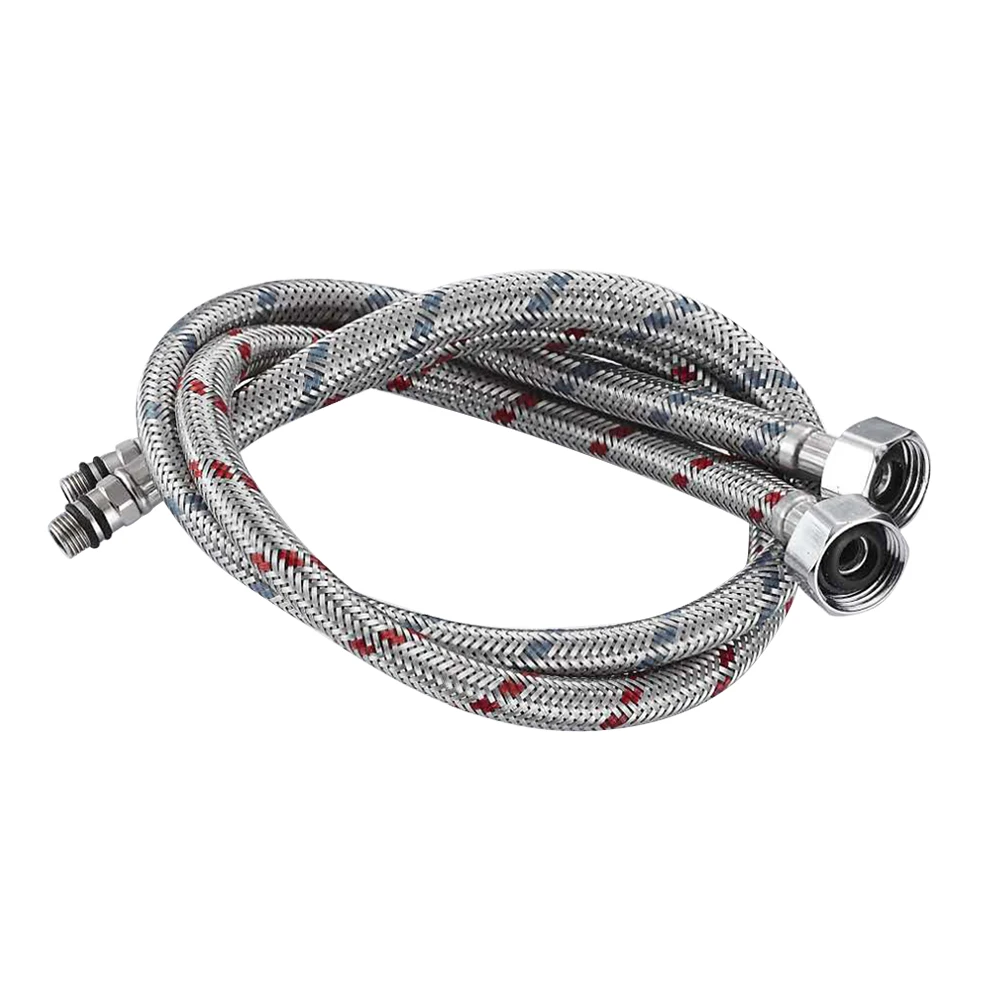 2 uds 50cm tubos de plomería flexibles G1/2 G3/8 G9/16 grifo mezclador frío y caliente tubo de suministro de agua de acero inoxidable mangueras