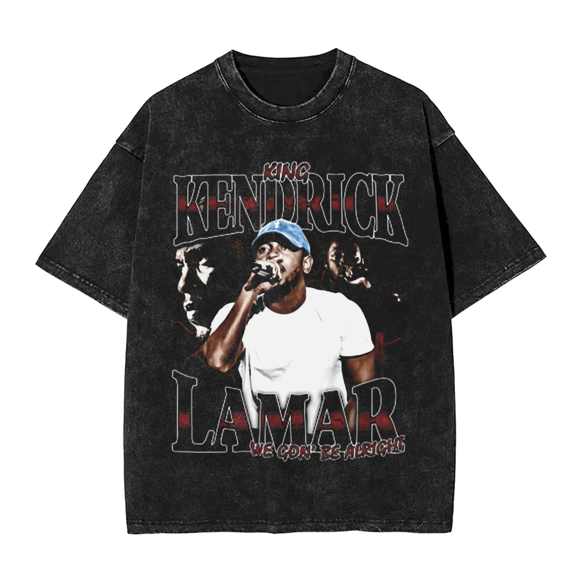 

Kendrick Lamar стираная футболка мужские потрясающие хлопковые футболки летние футболки с круглым вырезом в стиле Харадзюку с узором топы большого размера