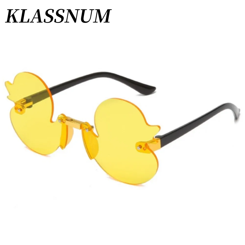 

Fashion Children's Sunglasses Rimless Cartoon Cute Duck Shape UV400 Sunshade Party Decorative Girls Boys Eyewear Oculos De Sol