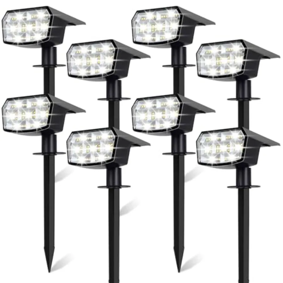 Solar Spot Lights Outdoor Waterproof IP5, 3 Lighting Modes 2-in-1 Solar Landscape Spotlights for Yard, 59 LED Solar Powered Wal