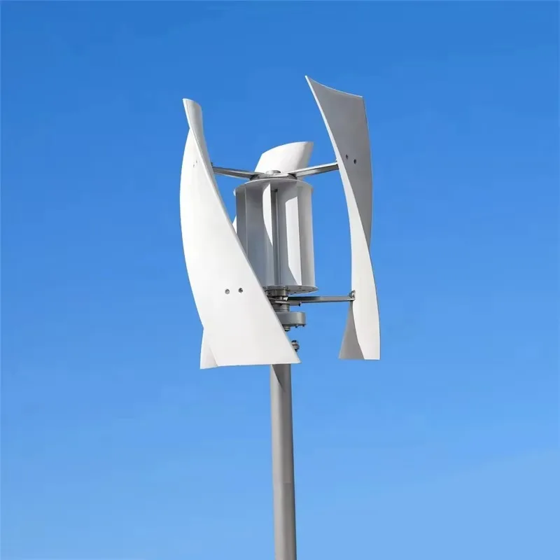 1000w 1kw 24v Windmill Low Noise Vertical Wind Turbine Generator with Inner Fiberglass Blades Wind Fan for Home Use