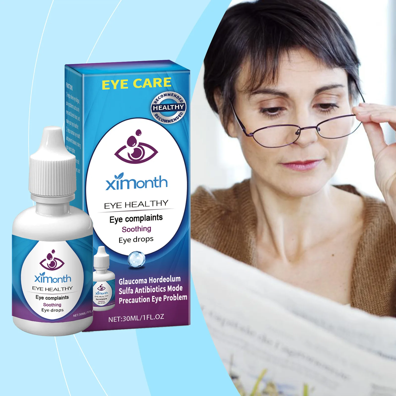 Vision Enhance Drops Myopia Treatment Promote Clearer Eyesight Prevent Presbyopia Relieve Eye Fatigue Blurred Vision Cure Drops