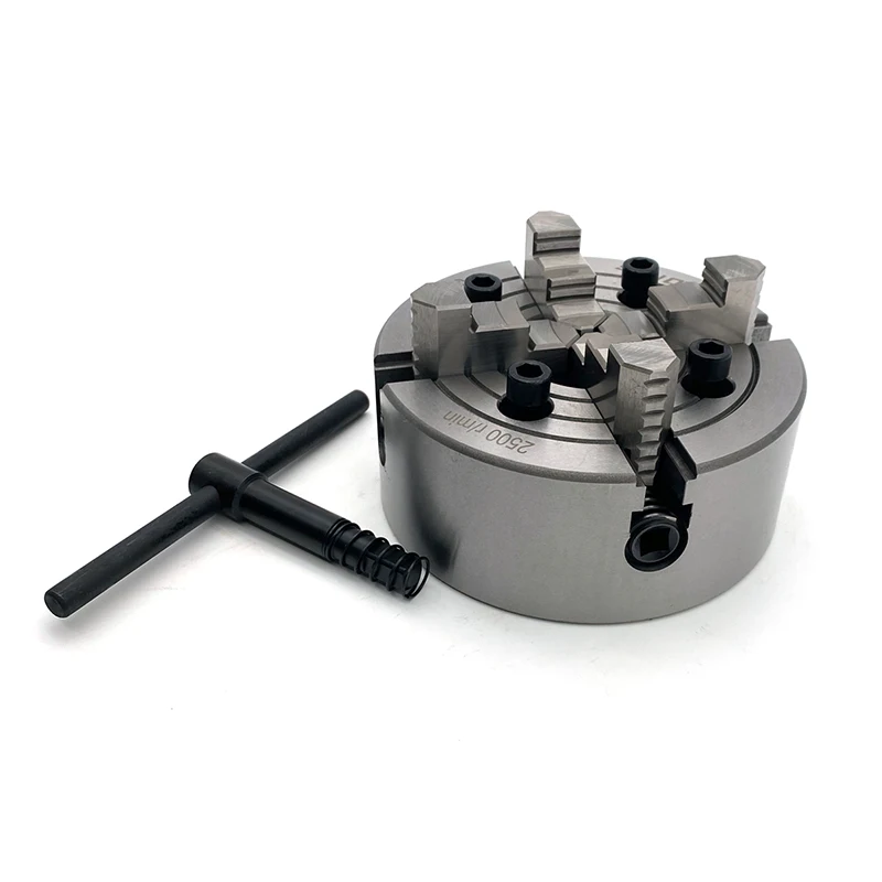 SANOU Marca Mandril de Torno 160mm Mandril de Torno de 4 Mandíbulas K72-160 Mandril Independente Mandril de Torno de Metal Mandril de 4 Mandíbulas para Torno de Banco
